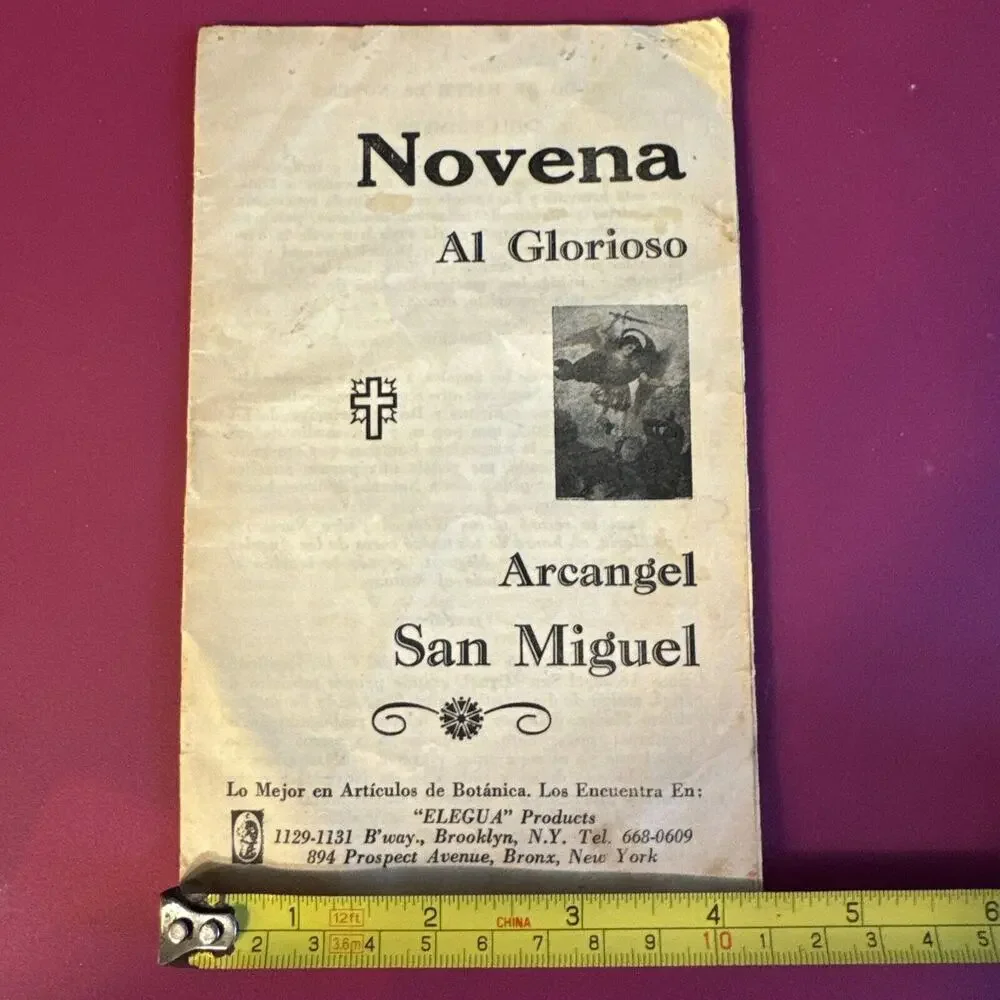 VTG PAMPHLET/FOLLETO Novena Al Glorioso Arcángel San Miguel
